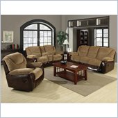 Coaster Malena Motion 3 Piece Sofa Set in Chenille