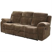 Coaster Myleene Motion Reclining Sofa in Padded Velvet
