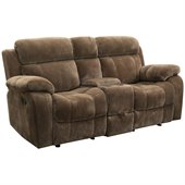 Coaster Myleene Motion Double Gliding Loveseat with in Padded Velvet