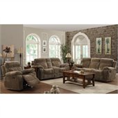 Coaster Myleene Motion 3 Piece Reclining Sofa Set in Padded Velvet