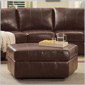 Coaster Cornell Ottoman with Lift Lid Storage and Caster in Brown