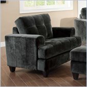 Coaster Hurley Tufted Chair in Charcoal Velvet