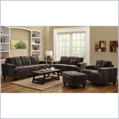 Coaster Hurley Tufted 4 Piece Sofa Set in Chocolate Velvet