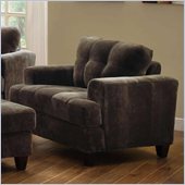 Coaster Hurley Tufted Chair in Chocolate Velvet