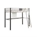 Coaster LeClair Twin Loft Bed with Desk in Black and Silver