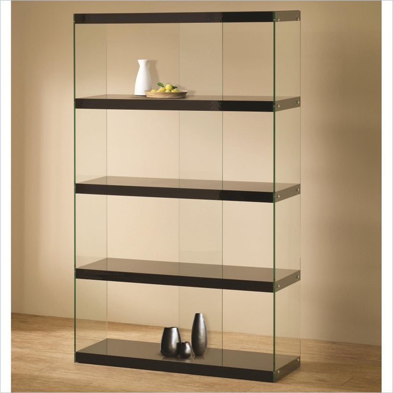 Coaster Tempered Glass Display Cabinet In Black 800305 On Popscreen