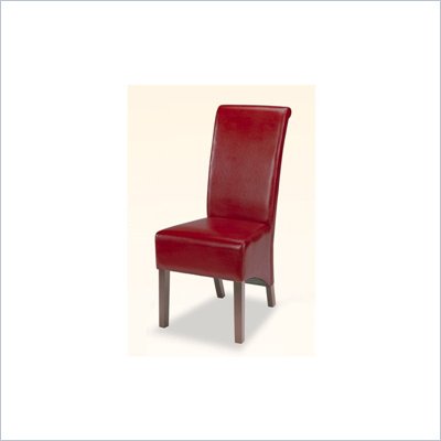 Parsons Chair Slipcovers on Bycast Vinyl Rolled Back Parson Dining Chair In Burgundy 100494bgd