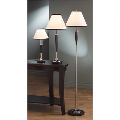 Coaster Three Piece Lamp Set in Black