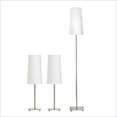 Coaster Three Piece Lamp Set in White