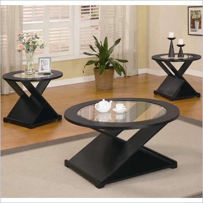 Coaster 3 Piece Occasional Table Sets Contemporary Round Table Set
