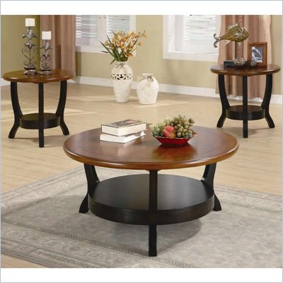 Coaster 3 Piece Occasional Table Sets Two Tone Occasional Table Set