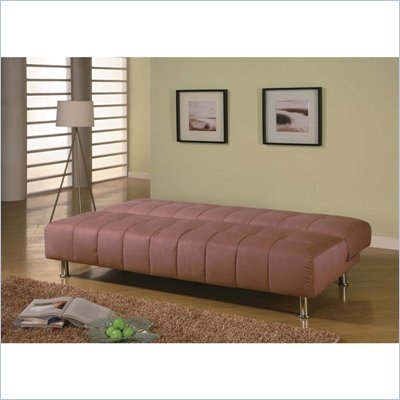Coaster Microfiber Sofa Bed in Tan