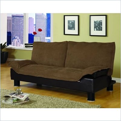 Futon Sofa  on Coaster Futon Sofa Bed In Brown Fabric   300179