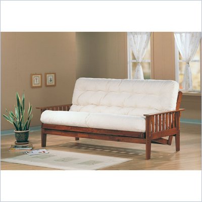 Coaster Full Size Futon Frame in Dirty Oak
