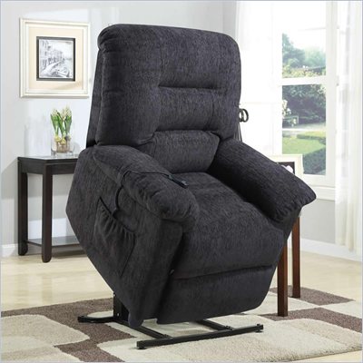 Coaster Power Lift Recliner Chair with Remove Control in Dark Grey