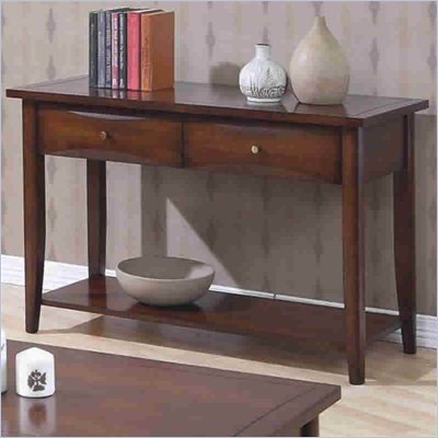 Coaster Whitehall Sofa Table with Shelf & Storage Drawers in Walnut