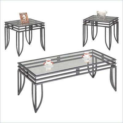Coaster 3 Piece Black Matrix Occasional Table Set