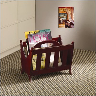 Coaster 12.75" Magazine Rack in Cherry