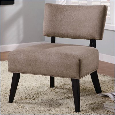 Coaster Accent Seating Upholstered Side Chair in Brown Microfiber