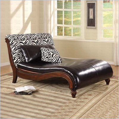 Coaster Zebra Animal Print Chaise Lounge