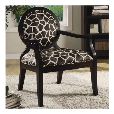Coaster Accent Seating Louis Style Giraffe Print Accent Chair