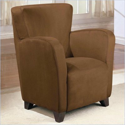 Coaster Accent Seating Upholstered High Back Chair  in Mocha Microfiber