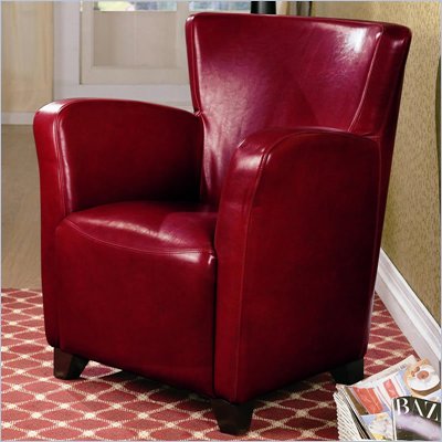 Coaster Accent Seating Chair in Red Vinyl