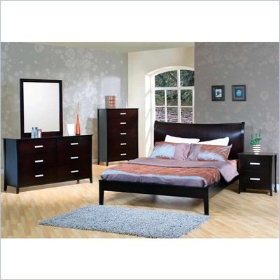 Coaster Auburn Queen Platform Bed 3 Piece Bedroom Set in Cappuccino