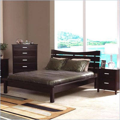 Coaster Auburn Queen Platform Bed 2 Piece Bedroom Set in Cappuccino