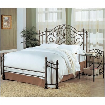 Coaster Beckley Queen Metal Headboard & Footboard in Antique Green