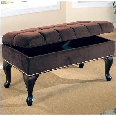 Coaster Storage Bench with Tufted Buttons