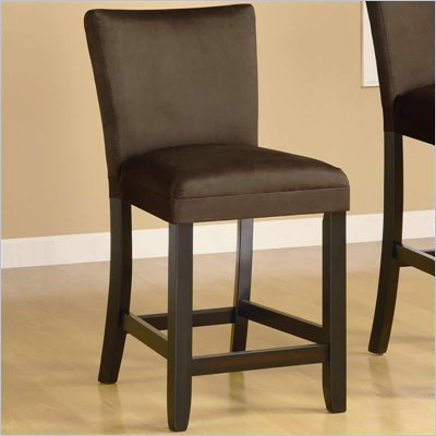 Coaster Bloomfield 24" Microfiber Bar Stool in Chocolate