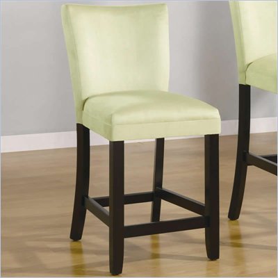 Coaster Bloomfield 24" Microfiber Bar Stool in Light Green 