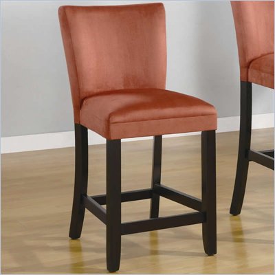 Coaster Bloomfield 24" Microfiber Bar Stool in Terracotta
