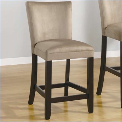Coaster Bloomfield 24" Microfiber Bar Stool in Taupe