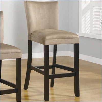 Coaster Bloomfield 29" Microfiber Bar Stool in Taupe