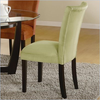 Coaster Bloomfield Upholstered Parson Side Chair in Light Green 