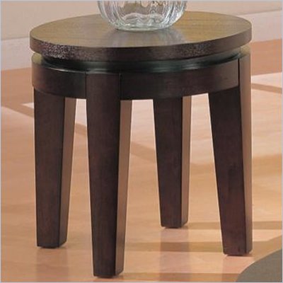 Coaster Bosworth End Table in Deep Dark Cappuccino Wood Finish