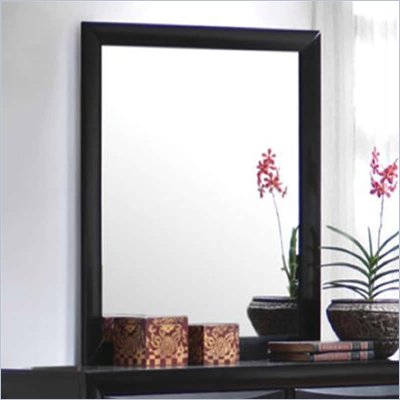 Coaster Briana Vertical Mirror in Glossy Black