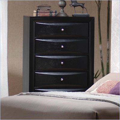 Coaster Briana 5 Drawer Chest in Glossy Black Finish