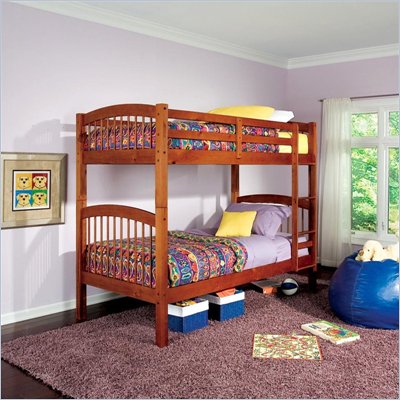 Coaster Twin over Twin Bunk Bed in Warm Oak Finish