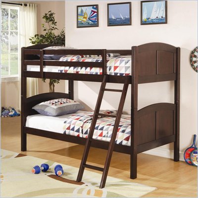 Coaster Twin over Twin Bunk Bed in Cappuccino Finish