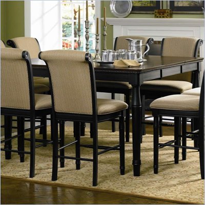 Coaster Cabrillo Counter Height Dining Table in Deep Black Finish