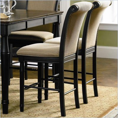 Coaster Cabrillo Counter Height Dining Chair in Rich Dark Black Finish