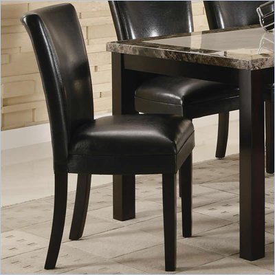Coaster Carter Upholstered Dining Side Chair in Black