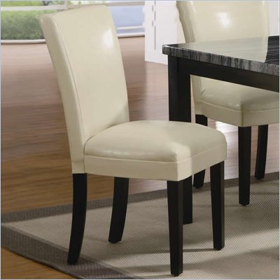 Coaster Carter Upholstered Dining Side Chair in Cream