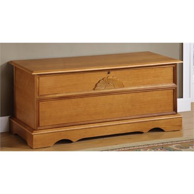 Coaster Cedar Chest with Locking Lid in Oak