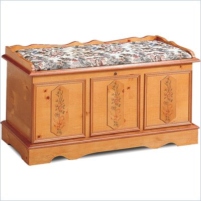 Coaster Pine Cedar Chest with Padded Seat