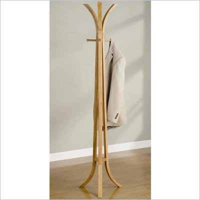 Coaster Contemporary Wood Coat Rack in Light Wood