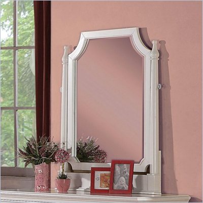 Coaster Daisy Mirror in White